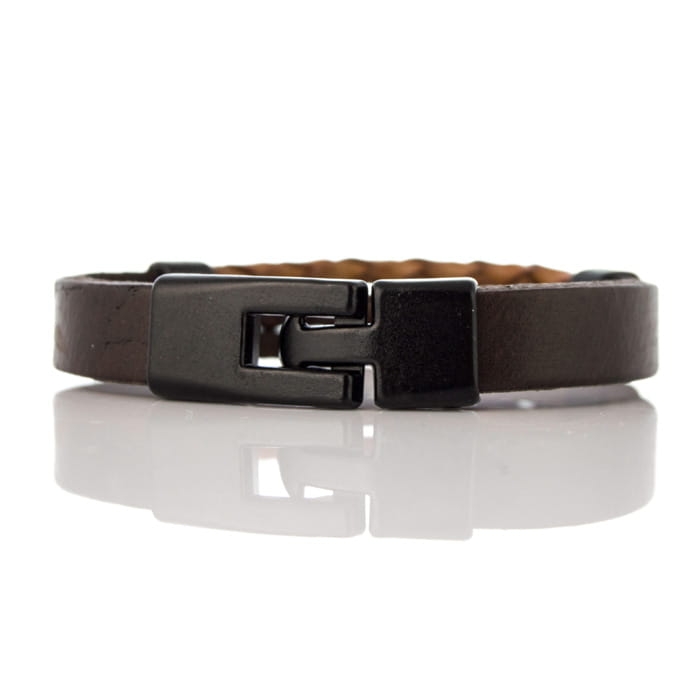 EM Men's Accessories bransoletka skórzana brązowa.jpg