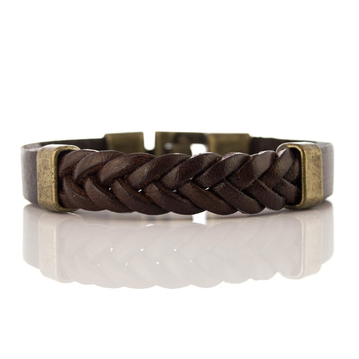 EM Men's Accessories bransoletka skórzana ciemnobrązowa.jpg