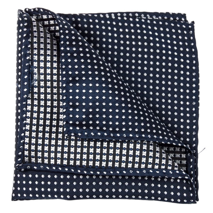 EM Men's Accessories poszetka granatowa kropki mikrofibra.jpg