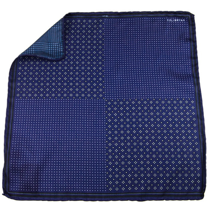 EM Men's Accessories poszetka niebieska krata mikrofibra.jpg