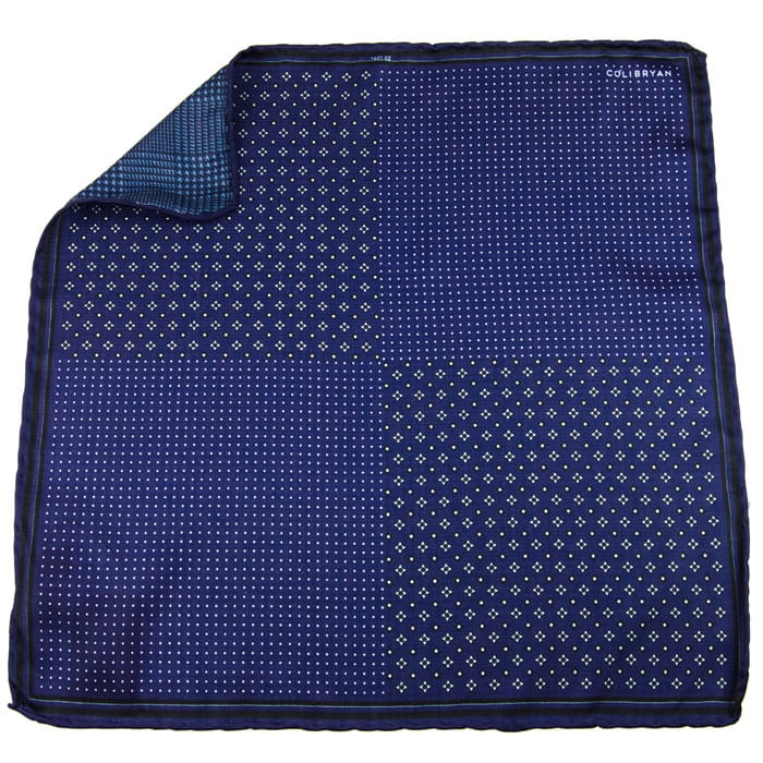 EM Men's Accessories poszetka niebieska krata mikrofibra.jpg