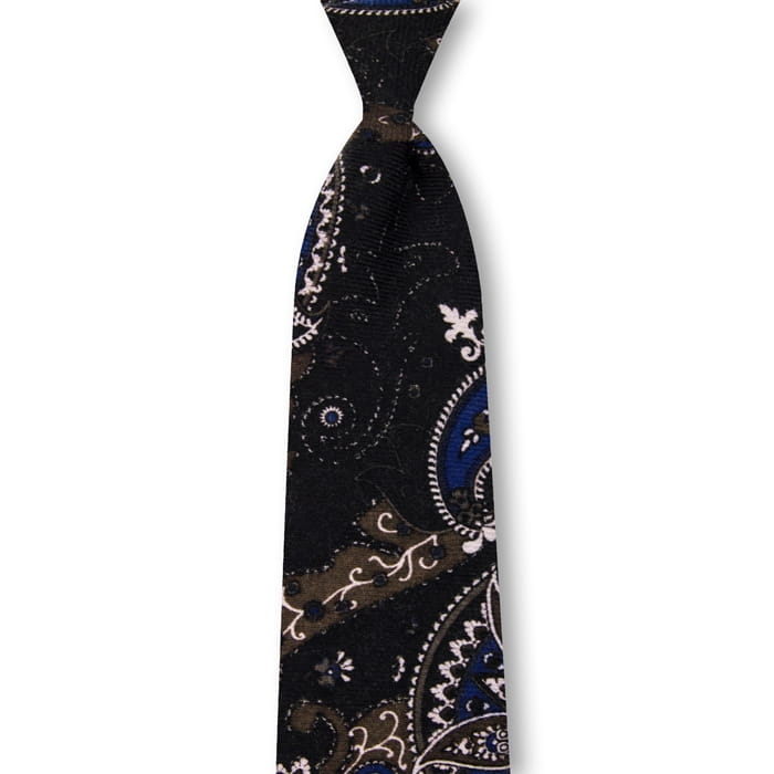 krawat wełniany brązowy EM men's accessories
