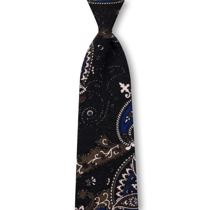 krawat wełniany brązowy EM men's accessories