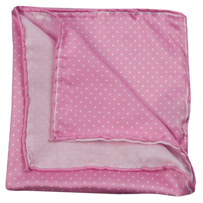 EM Men's Accessories poszetka baby pink kropki mikrofibra.jpg