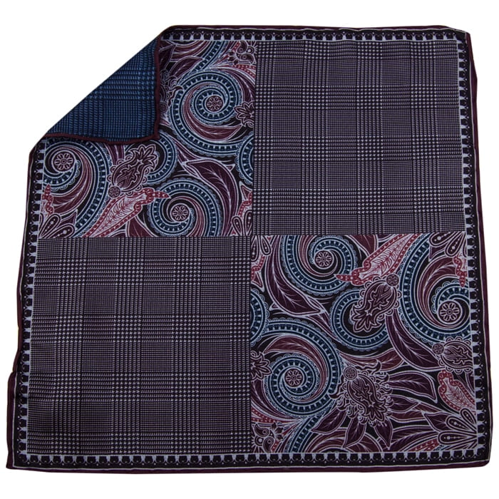 EM Men's Accessories poszetka śliwkowa mikrofibra dwustronna.jpg