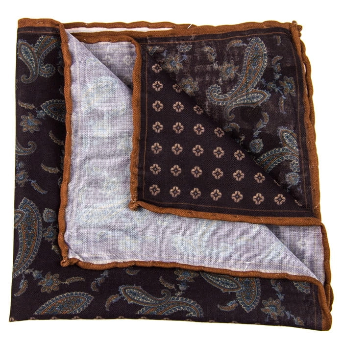 EM Men's Accessories poszetka bawełna-modal brązowa paisley.jpg