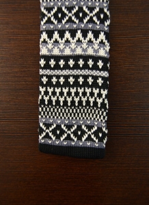 Knit czarny we wzory EM men's accessories