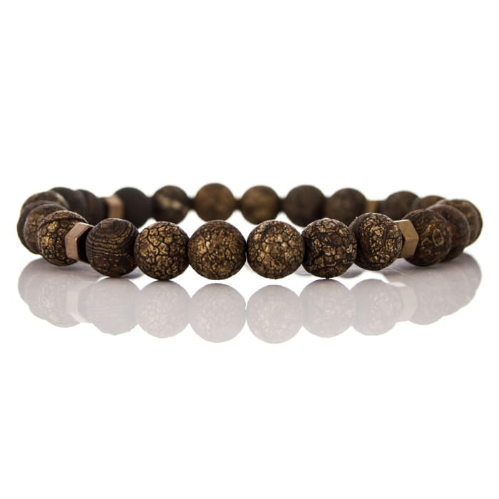 EM Men's Accessories bransoletka agat brązowa.jpg