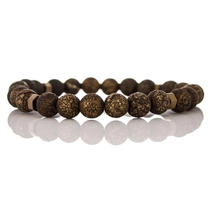 EM Men's Accessories bransoletka agat brązowa.jpg