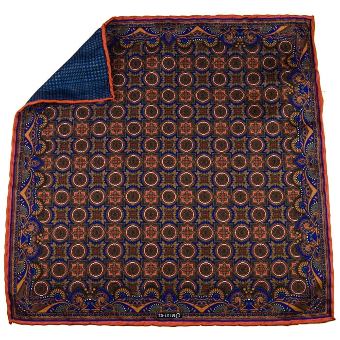 EM Men's Accessories poszetka dwustronna pomarańczowa mikrofibra.jpg