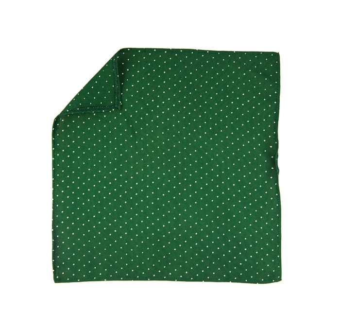EM Men's Accessories poszetka zielona w białe kropki groszki.jpg