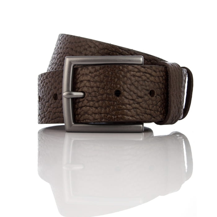 Pasek brązowy skóra naturalna skórzany casual