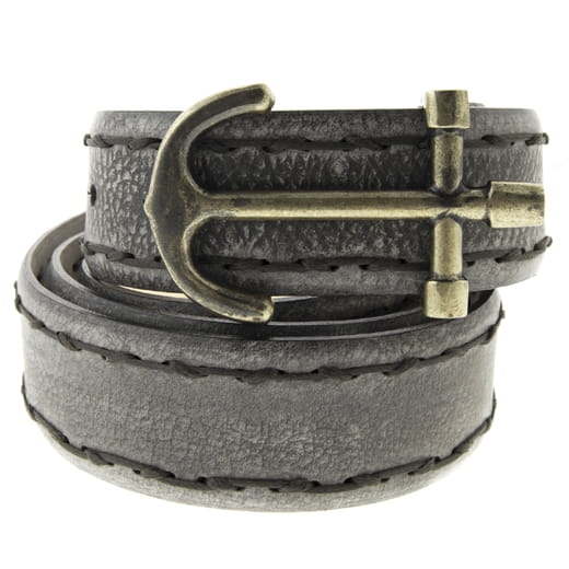 Pasek skórzany - skóra naturalna z kotwicą