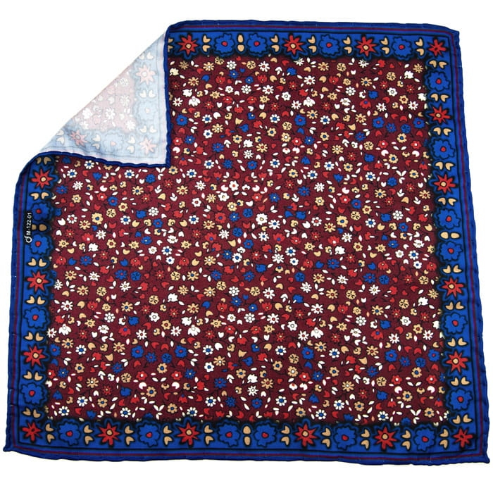 EM Men's Accessories poszetka bordowa kwiaty mikrofibra.jpg